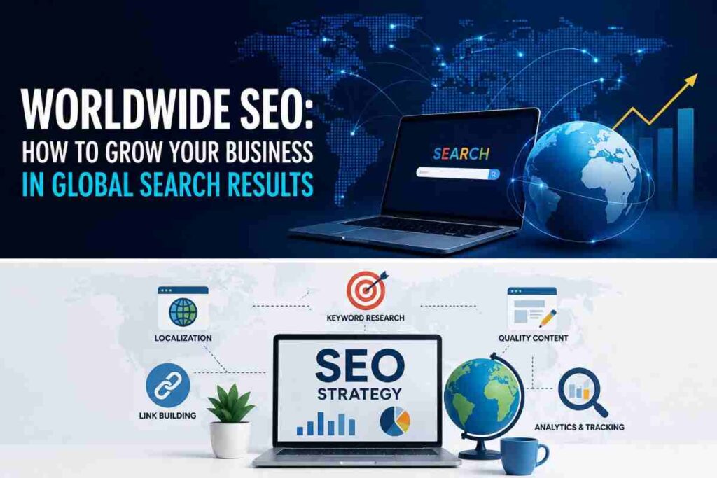Worldwide SEO strategy for growing business in global search results